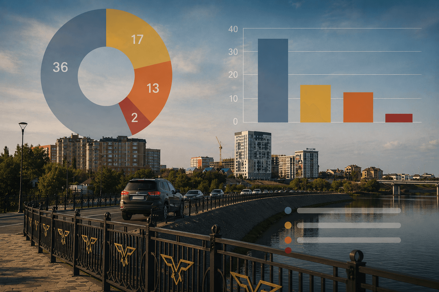 Автомобили остаются главным источником загрязнения воздуха в Костанае